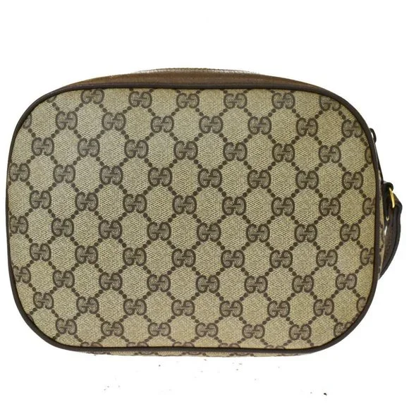GUCCI GG Pattern Shelly Clutch Hand Bag PVC Leathe